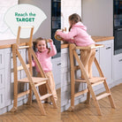 Goodevas Montessori Helper Tower – White – Learning Towers for children, available at Learning Bugs UK