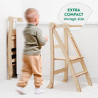 Goodevas Montessori Helper Tower – Beige – Learning Towers for children, available at Learning Bugs UK