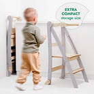 Goodevas Montessori Helper Tower – Grey – Learning Towers for children, available at Learning Bugs UK