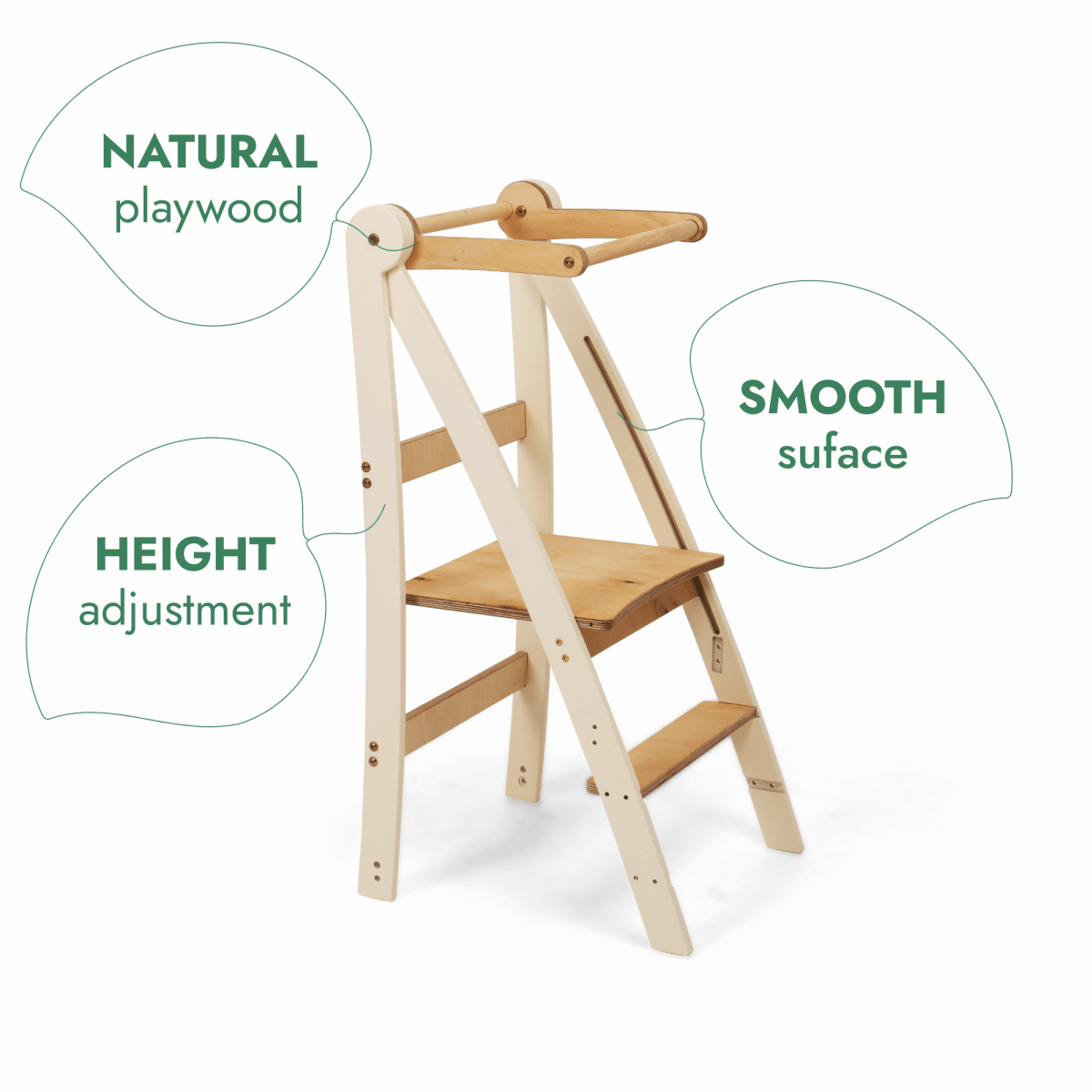 Goodevas Montessori Helper Tower – Ivory – Learning Towers for children, available at Learning Bugs UK