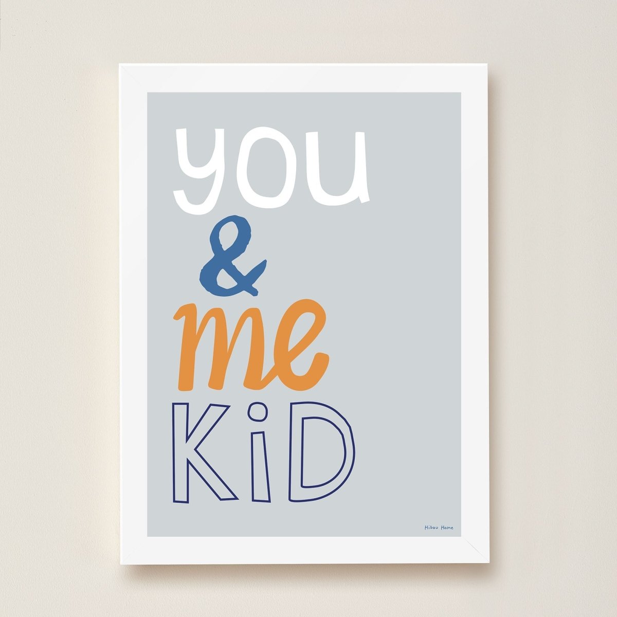 Hibou Design You & Me Kid Art Print - Blue – Fine art for children, available at Learning Bugs UK