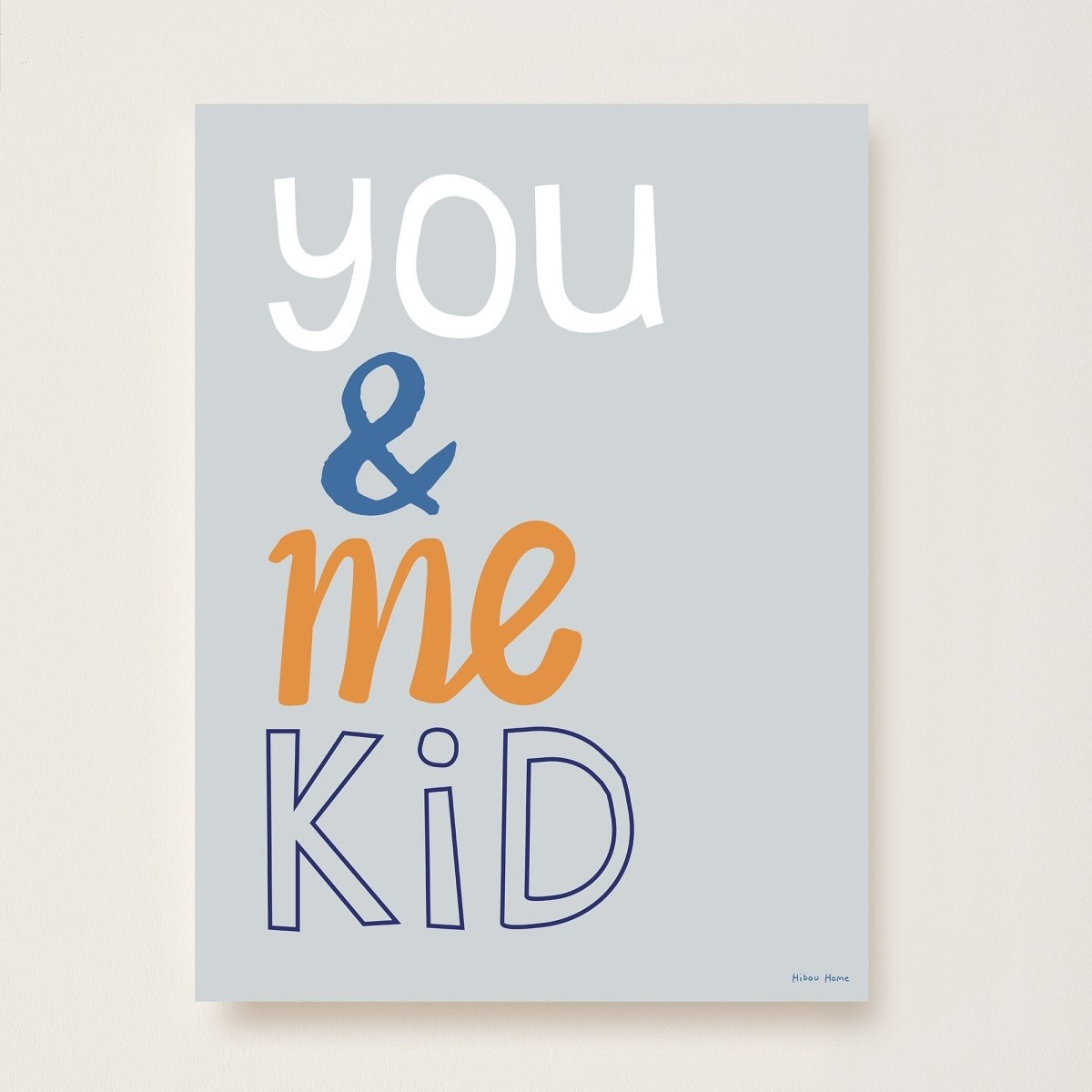 Hibou Design You & Me Kid Art Print - Blue – Fine art for children, available at Learning Bugs UK