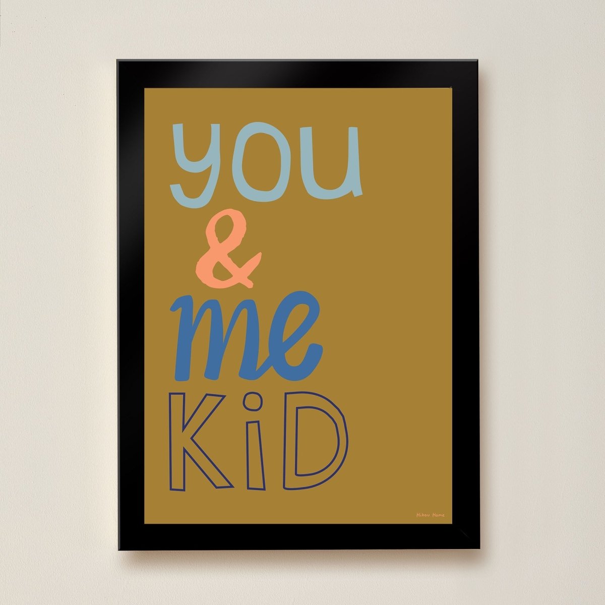 Hibou Design You & Me Kid Art Print - Olive – Fine art for children, available at Learning Bugs UK