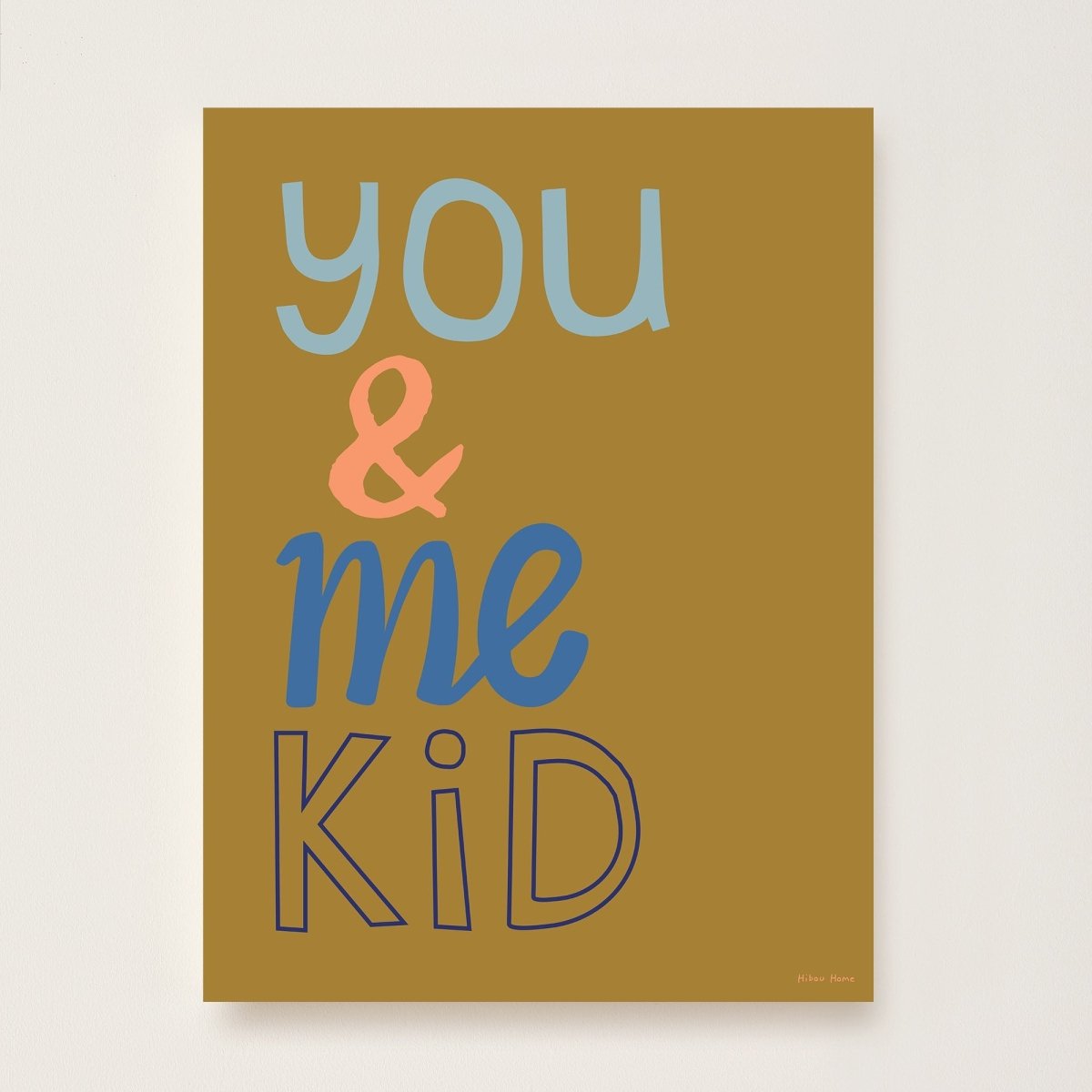Hibou Design You & Me Kid Art Print - Olive – Fine art for children, available at Learning Bugs UK
