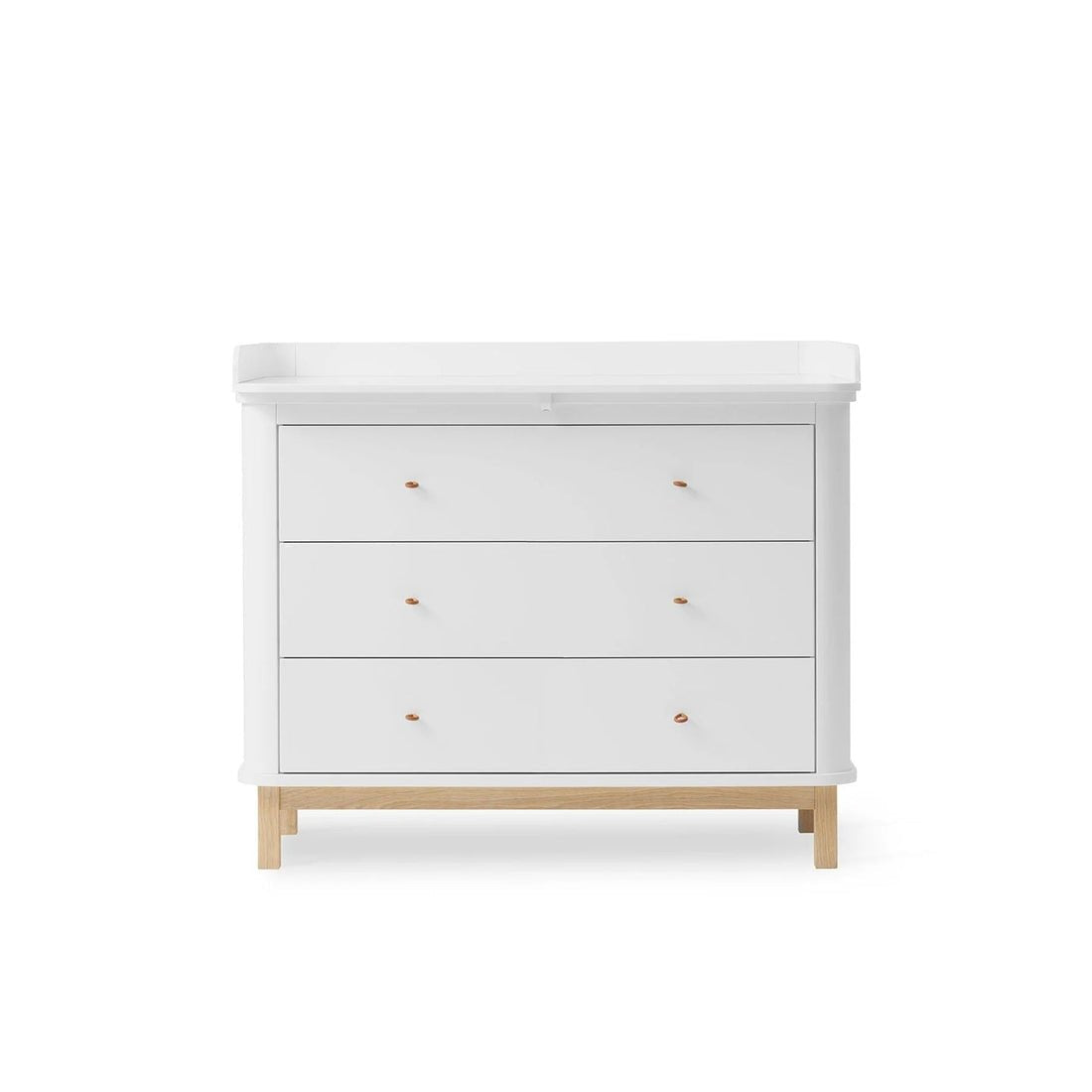 Oliver Furniture Wood Nursery Dresser 3 Drawers - White/Oak – Chest of Drawers for children, available at Learning Bugs UK