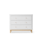 Oliver Furniture Wood Nursery Dresser 3 Drawers - White/Oak – Chest of Drawers for children, available at Learning Bugs UK