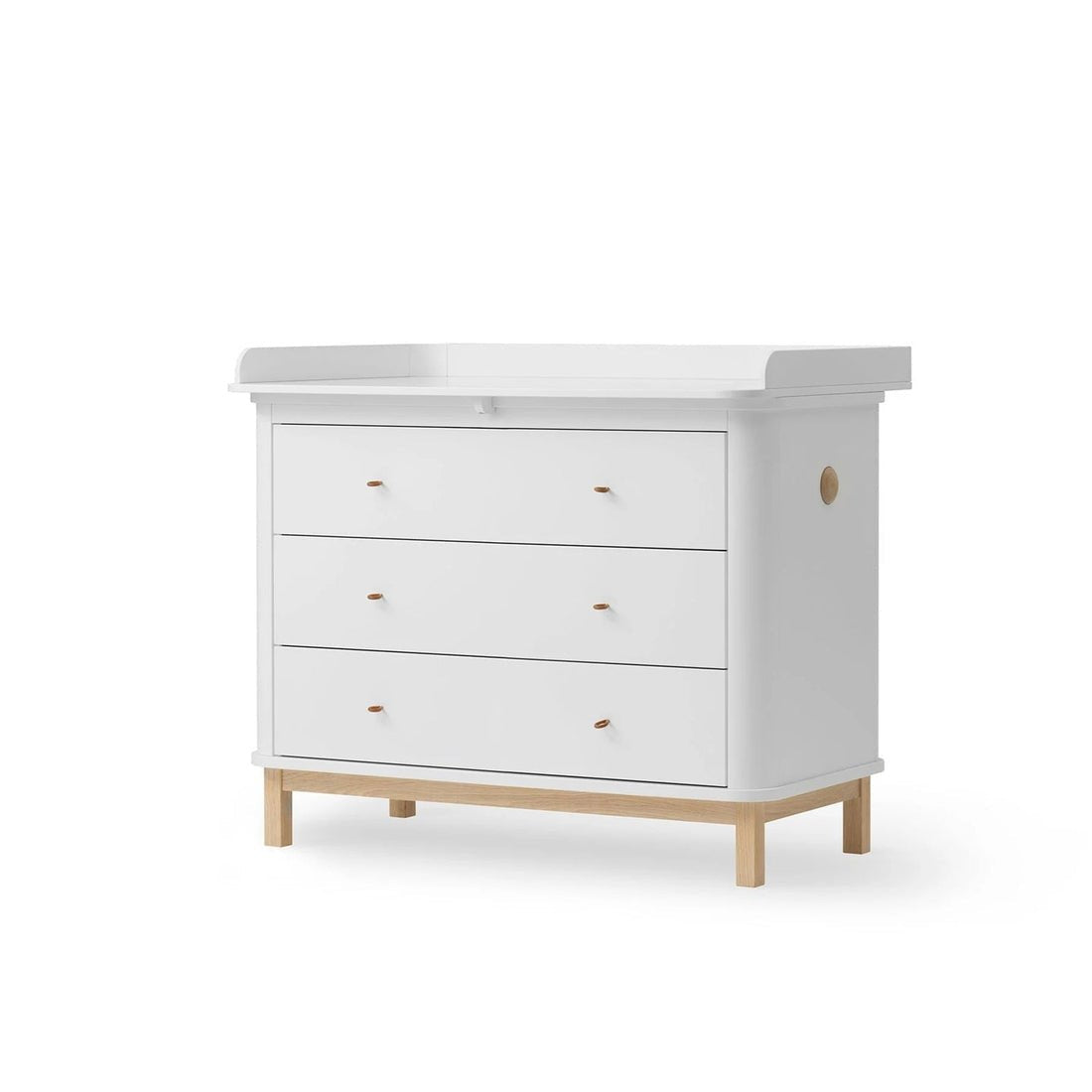 Oliver Furniture Wood Nursery Dresser 3 Drawers - White/Oak – Chest of Drawers for children, available at Learning Bugs UK