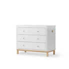 Oliver Furniture Wood Nursery Dresser 3 Drawers - White/Oak – Chest of Drawers for children, available at Learning Bugs UK
