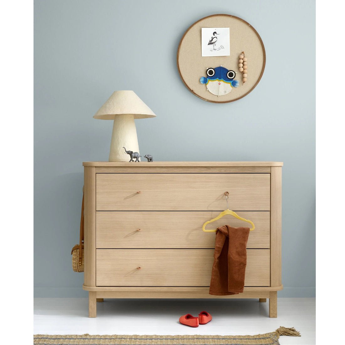 Oliver Furniture Wood Dresser 3 Drawers - Oak – Chest of Drawers for children, available at Learning Bugs UK