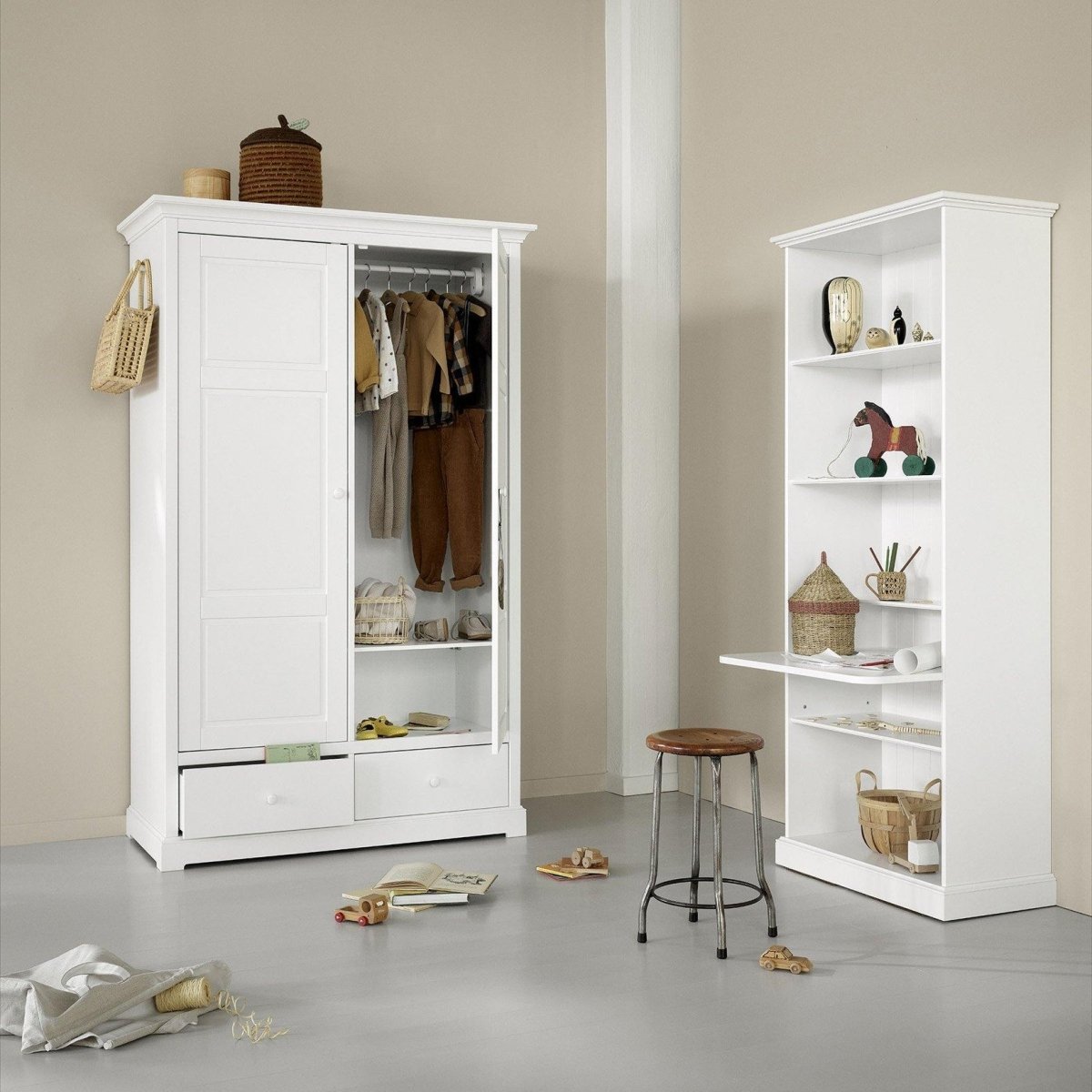 Oliver Furniture Seaside Wardrobe 2 Doors – Wardrobes for children, available at Learning Bugs UK