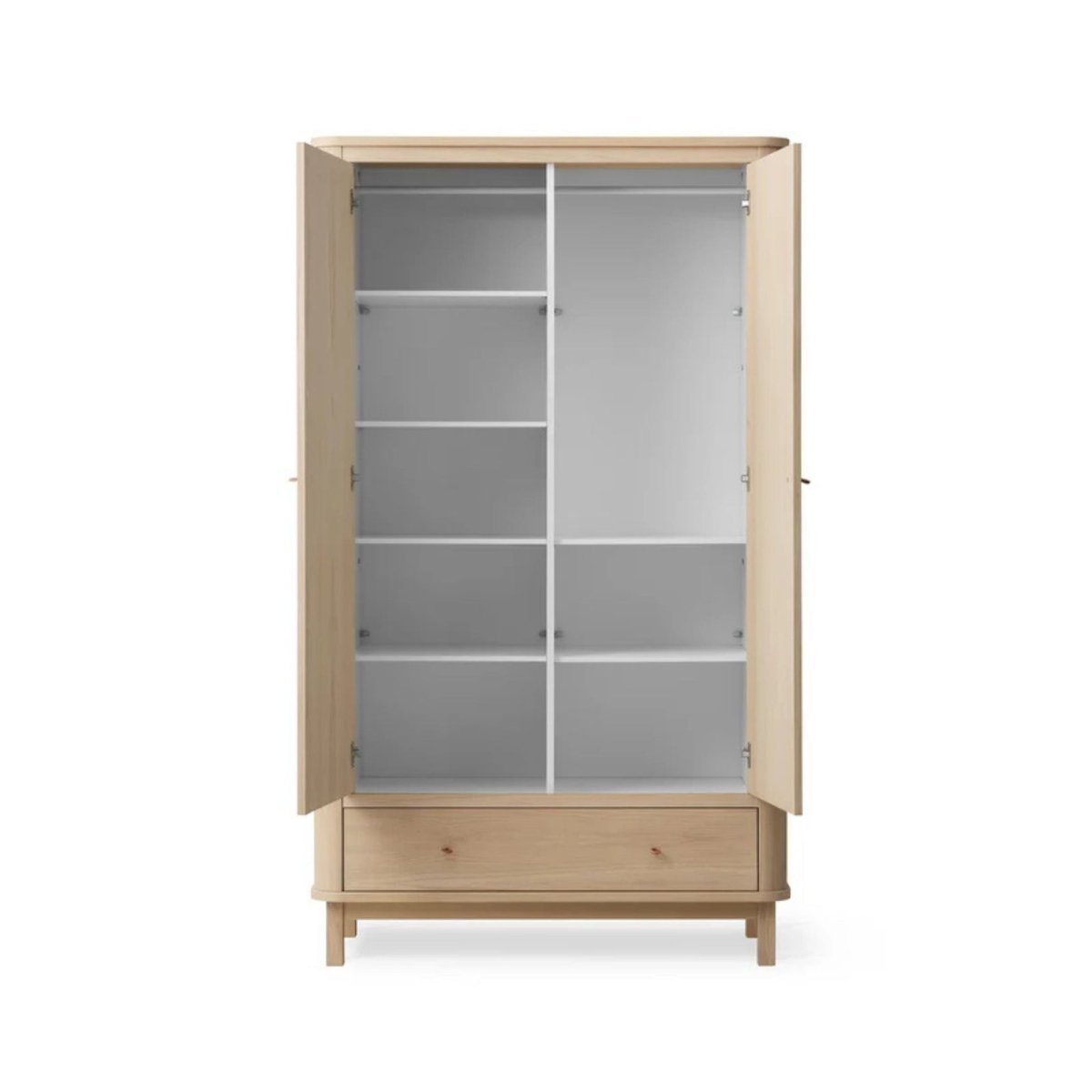 Oliver Furniture Wood Wardrobe 2 Doors - Oak – Wardrobes for children, available at Learning Bugs UK