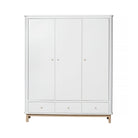 Oliver Furniture Wood Wardrobe 3 Doors - White/Oak – Wardrobes for children, available at Learning Bugs UK