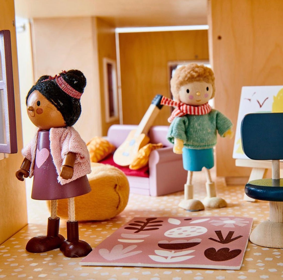 Buy Dolls House Study Furniture | Wooden dolls house furniture for kids by Learning Bugs UK