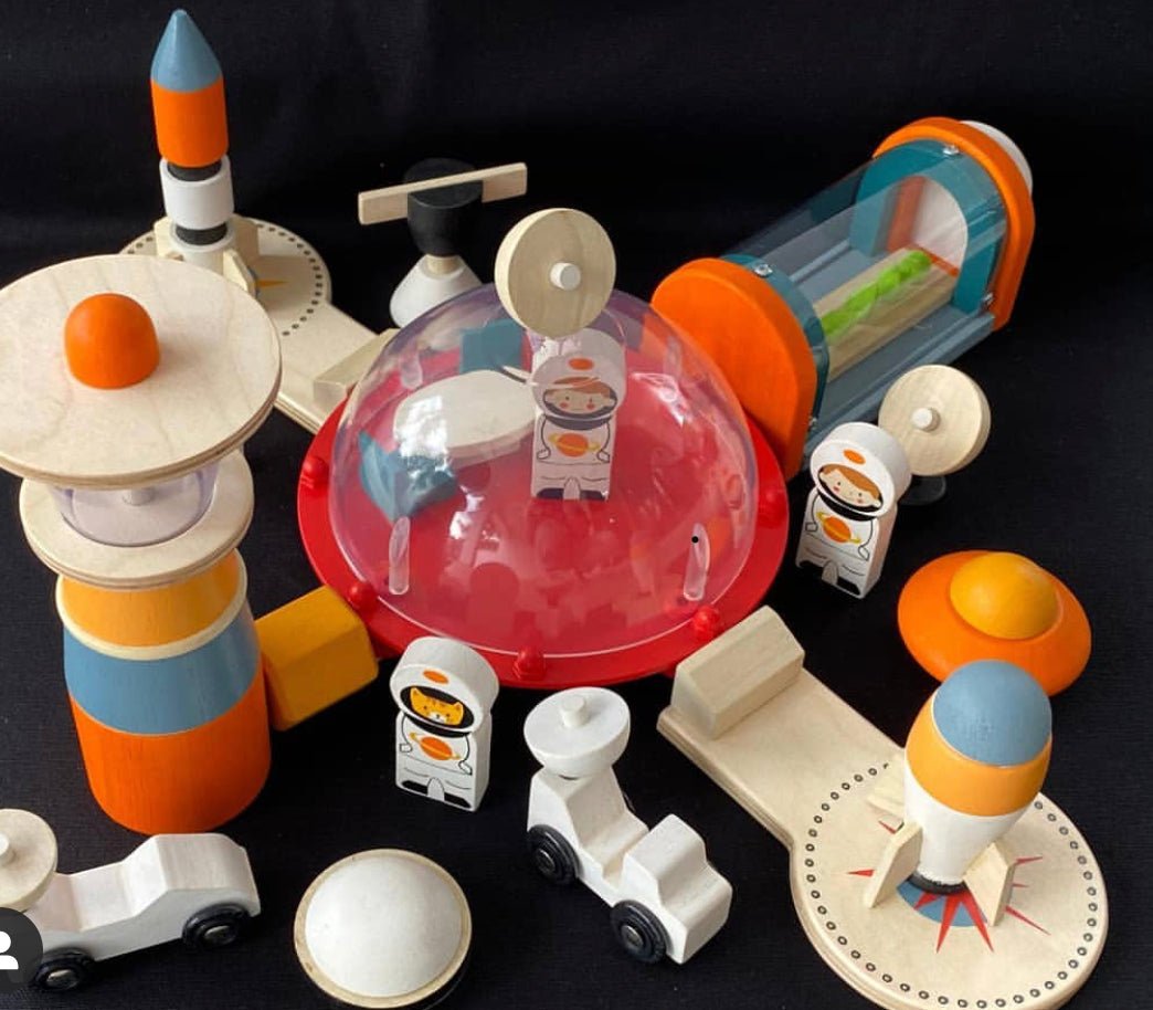 Buy Life On Mars Set | Wooden spacestation for kids by Learning Bugs UK