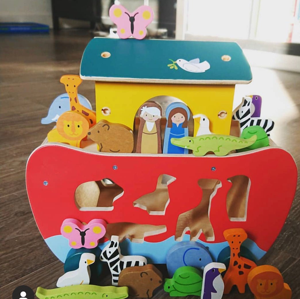 Buy Noah's Shape Sorter Ark | Wooden Ark for kids by Learning Bugs UK