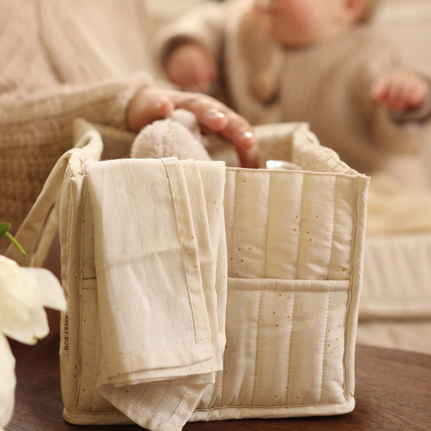 Buy Nappy Caddy - Wild Chamomile | Storage for kids by Learning Bugs UK