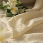 Buy Embroidered Muslin Blanket - Wild Chamomile | Blankets for kids by Learning Bugs UK