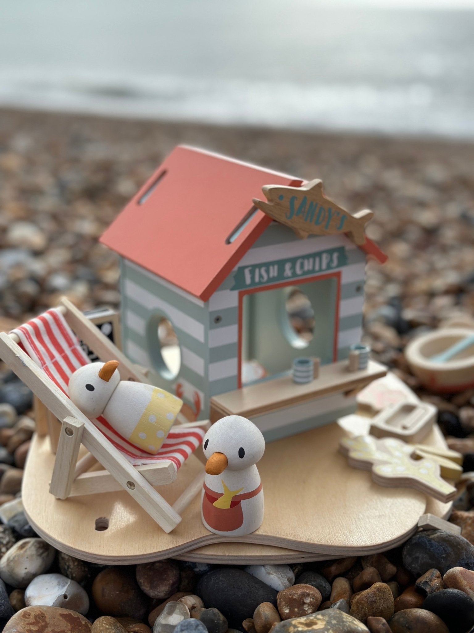 Buy Sandy's Beach Hut | small world playset for kids by Learning Bugs UK