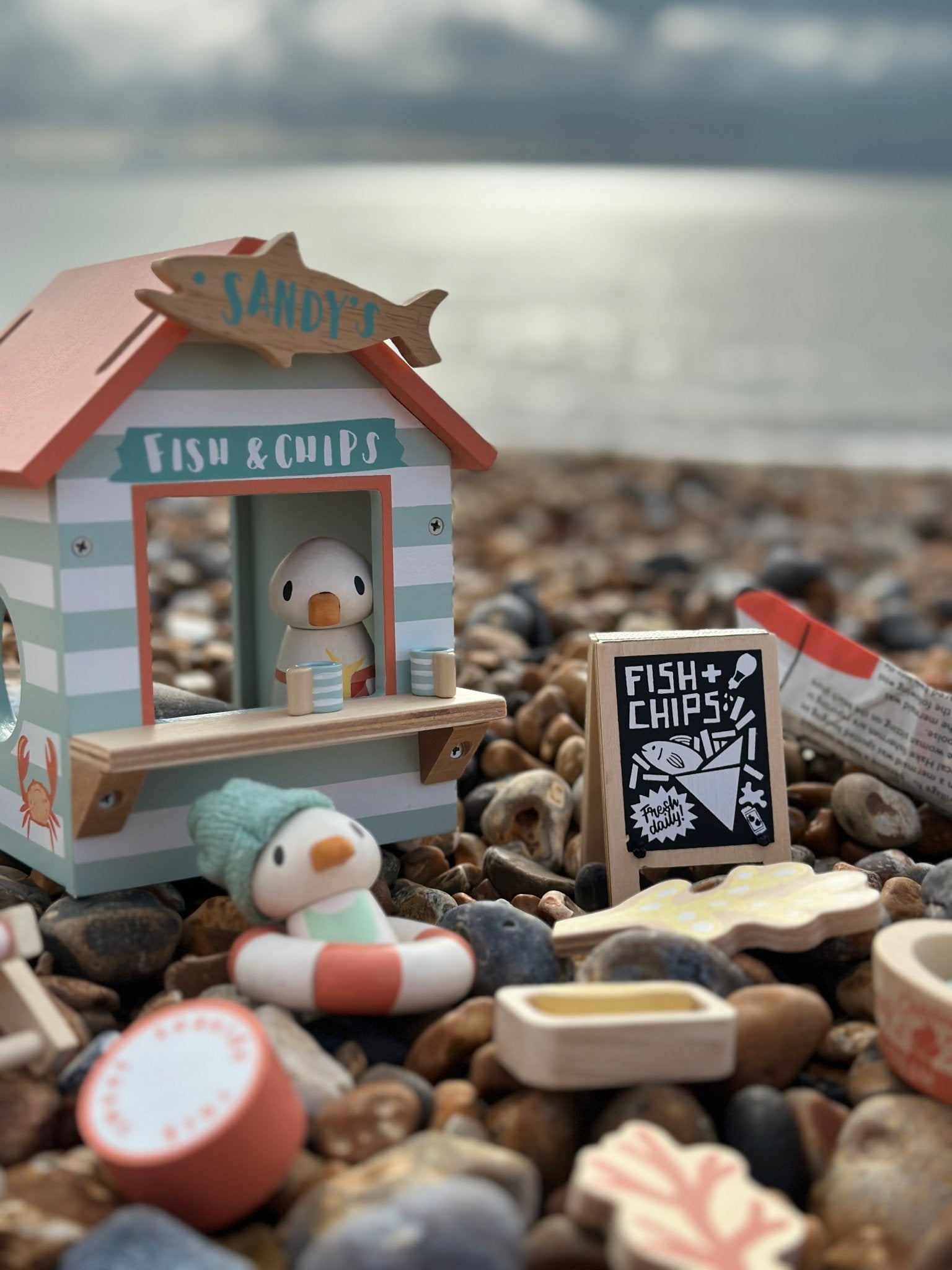 Buy Sandy's Beach Hut | small world playset for kids by Learning Bugs UK