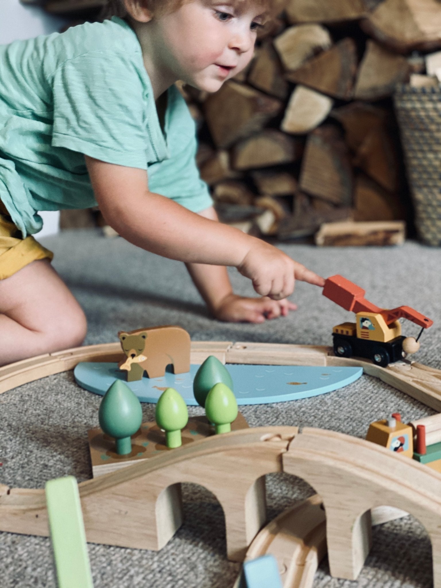 Buy Wild Pines Train Set | Wooden train sets for kids by Learning Bugs UK