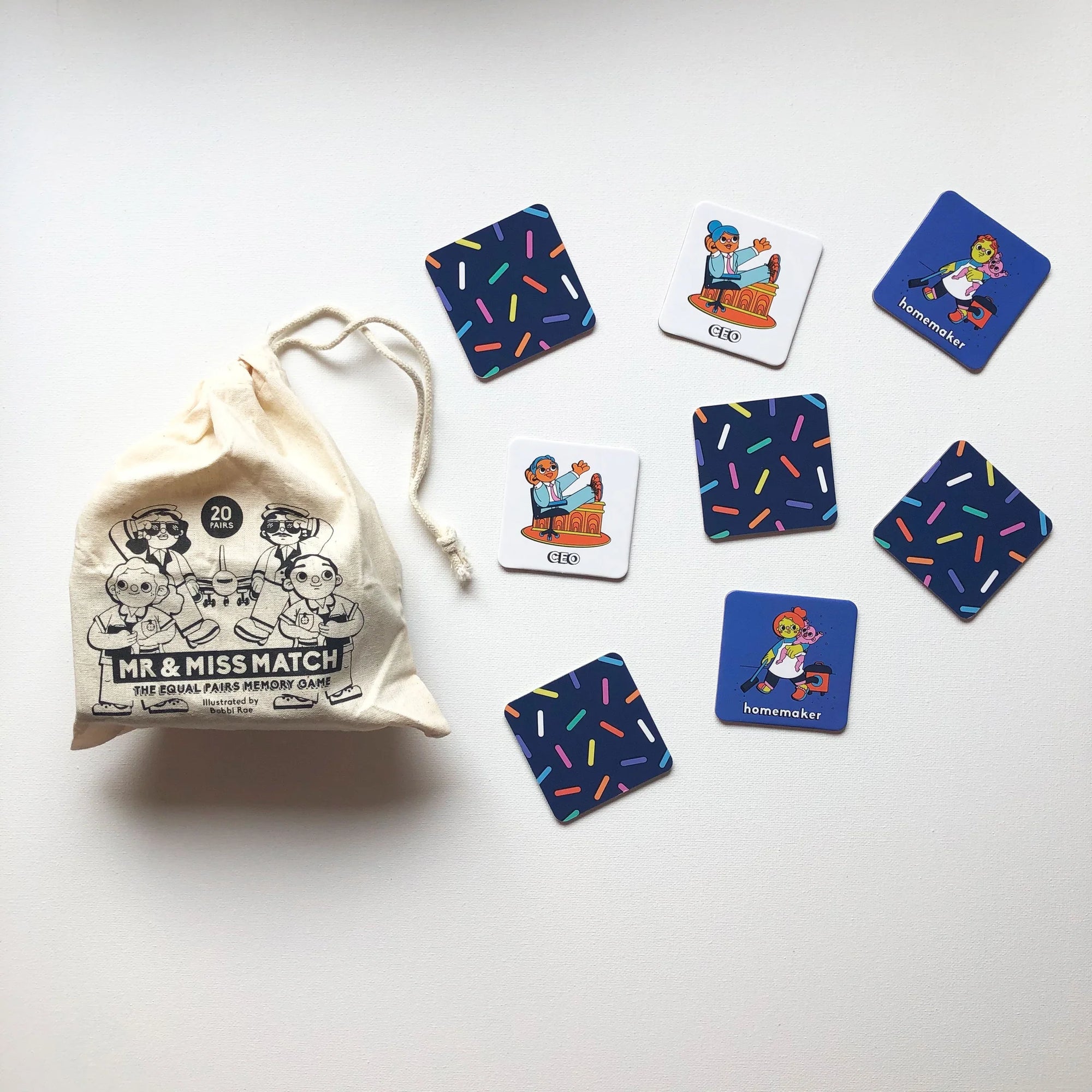 Boss Babs Mr & Miss Match - The equal pairs memory game by Boss Babs - Learning Bugs UK