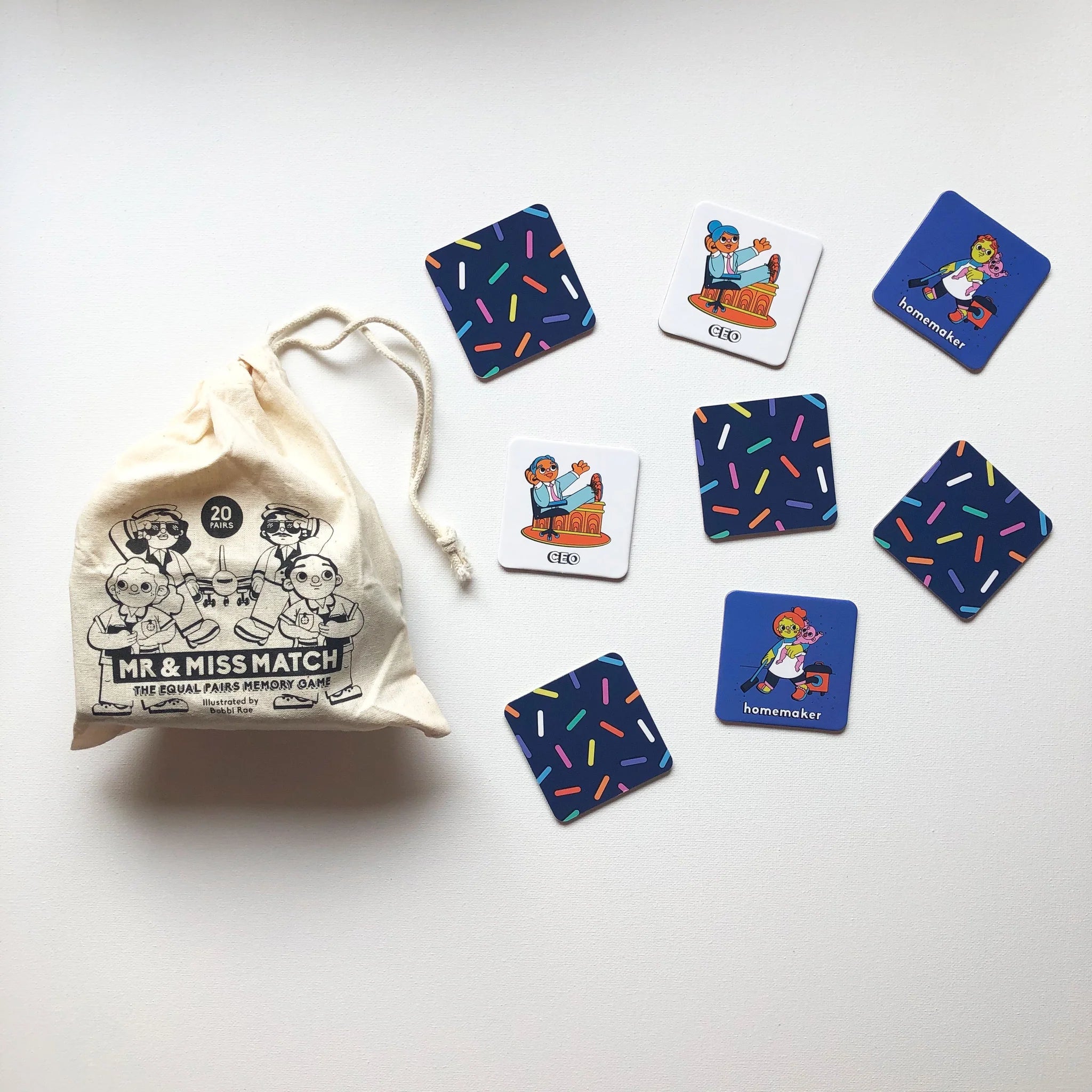 Boss Babs Mr & Miss Match - The equal pairs memory game by Boss Babs - Learning Bugs UK