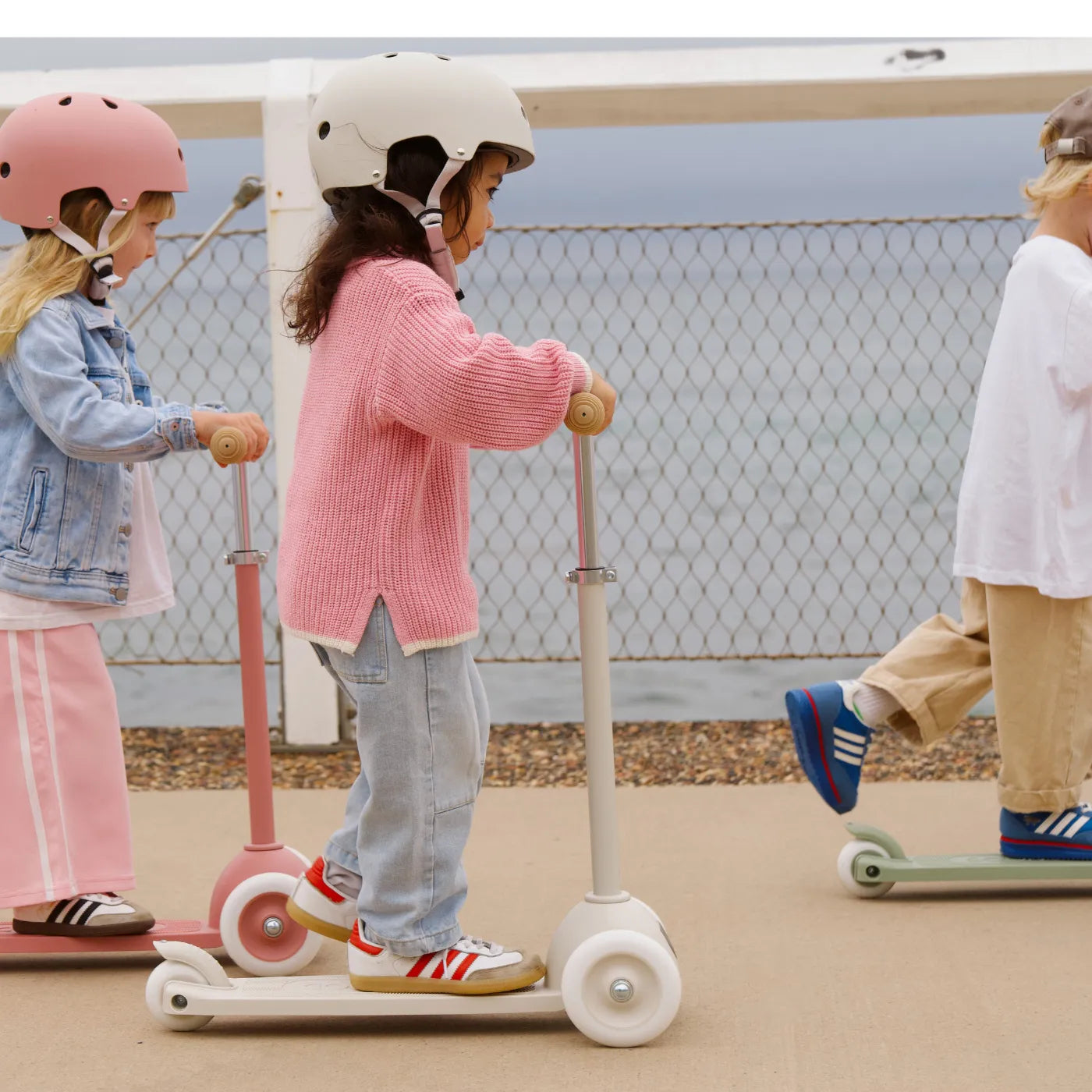 Banwood Eco Scooter Kids 3-Wheel Scooter (Ivory)