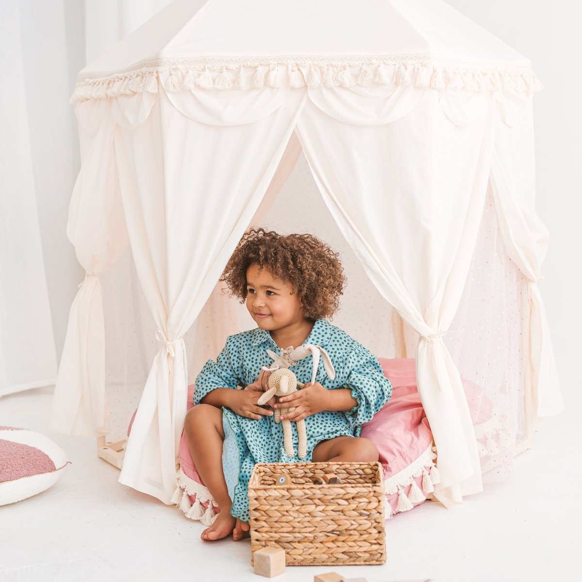 MINICAMP Boho Indoor Playhouse Tent in Pavilion Shape – Playhouses for children, available at Learning Bugs UK