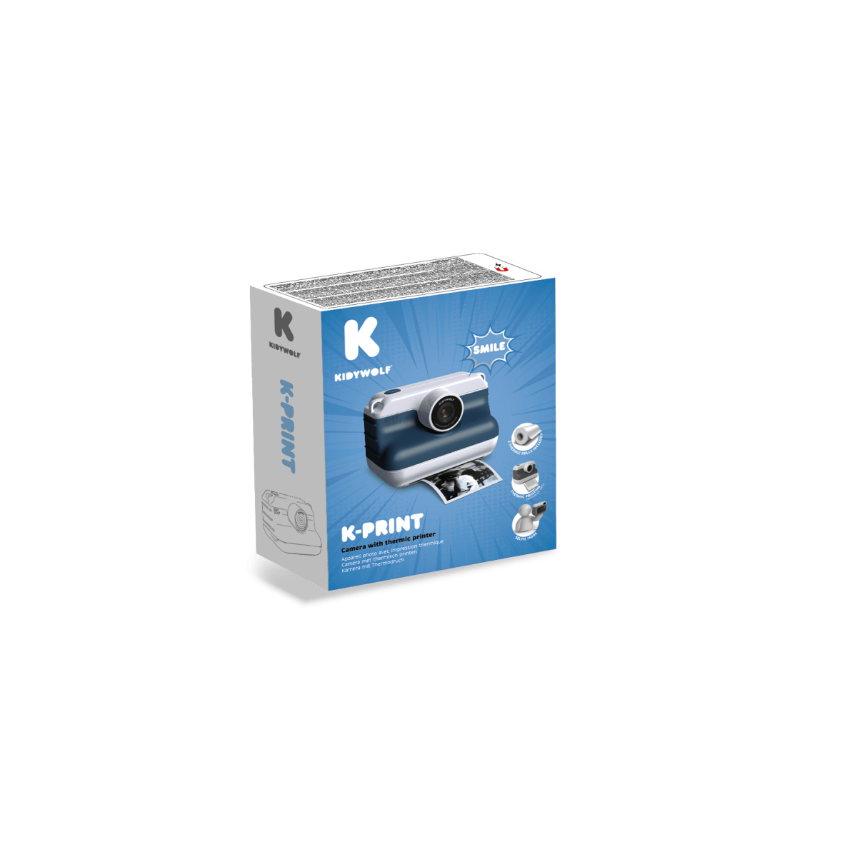KPRINT Instant Thermal Printing Camera Blue – Photos & Video for children, available at Learning Bugs UK