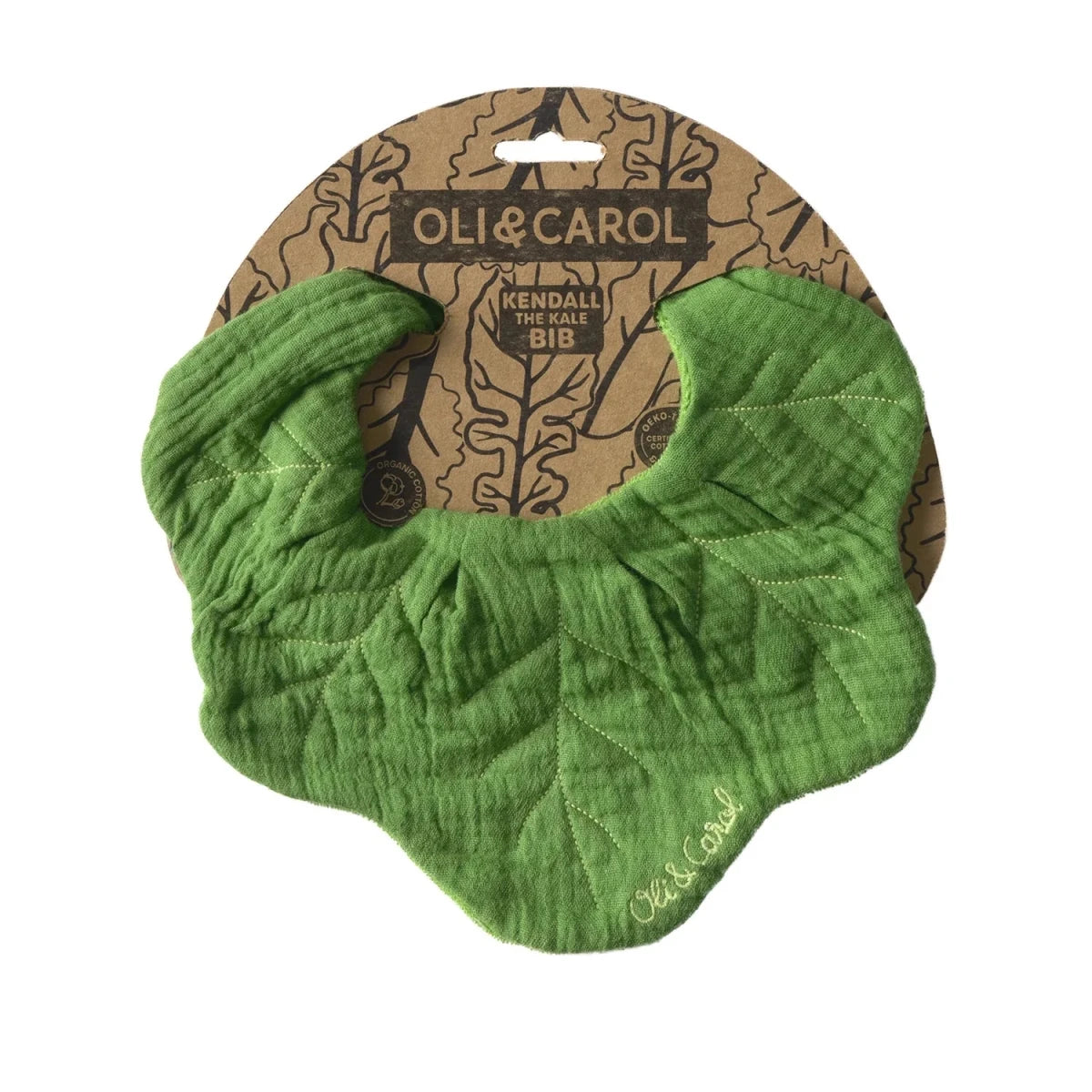 Oli&Carol Kendall the Kale Feeding Bib – Tableware & Cutlery for children, available at Learning Bugs UK