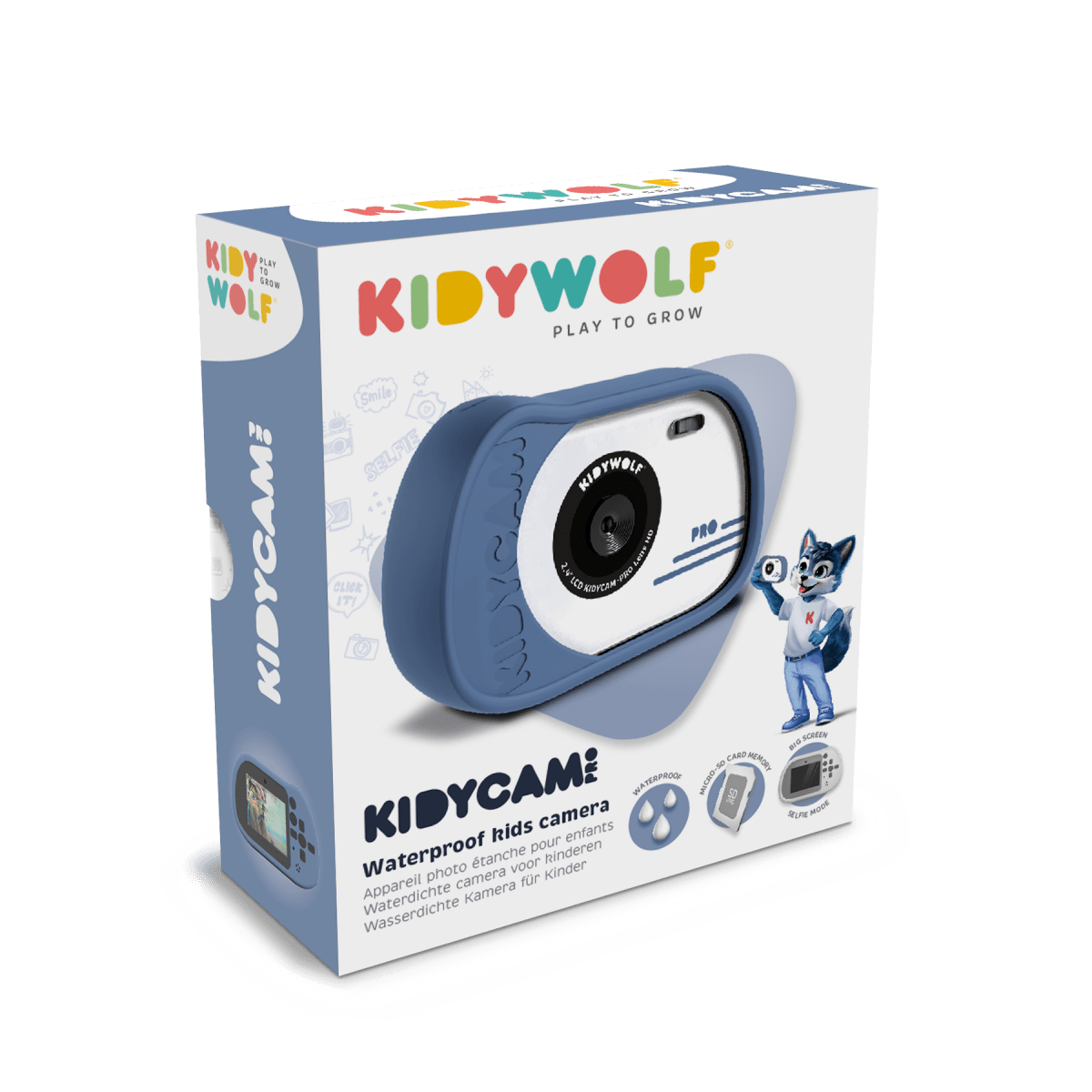 KIDYCAM PRO Waterproof and Shockproof Digital Camera Blue – Photos & Video for children, available at Learning Bugs UK