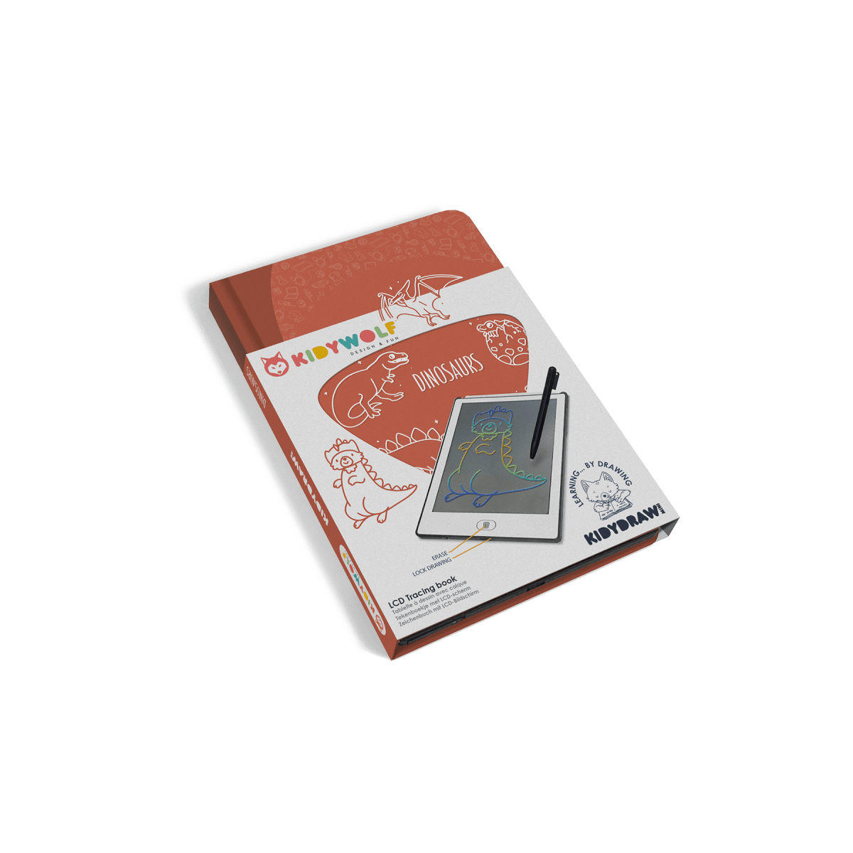 KIDYDRAW MINI LCD Drawing Tablet Dinosaurs – Creativity & Learning for children, available at Learning Bugs UK