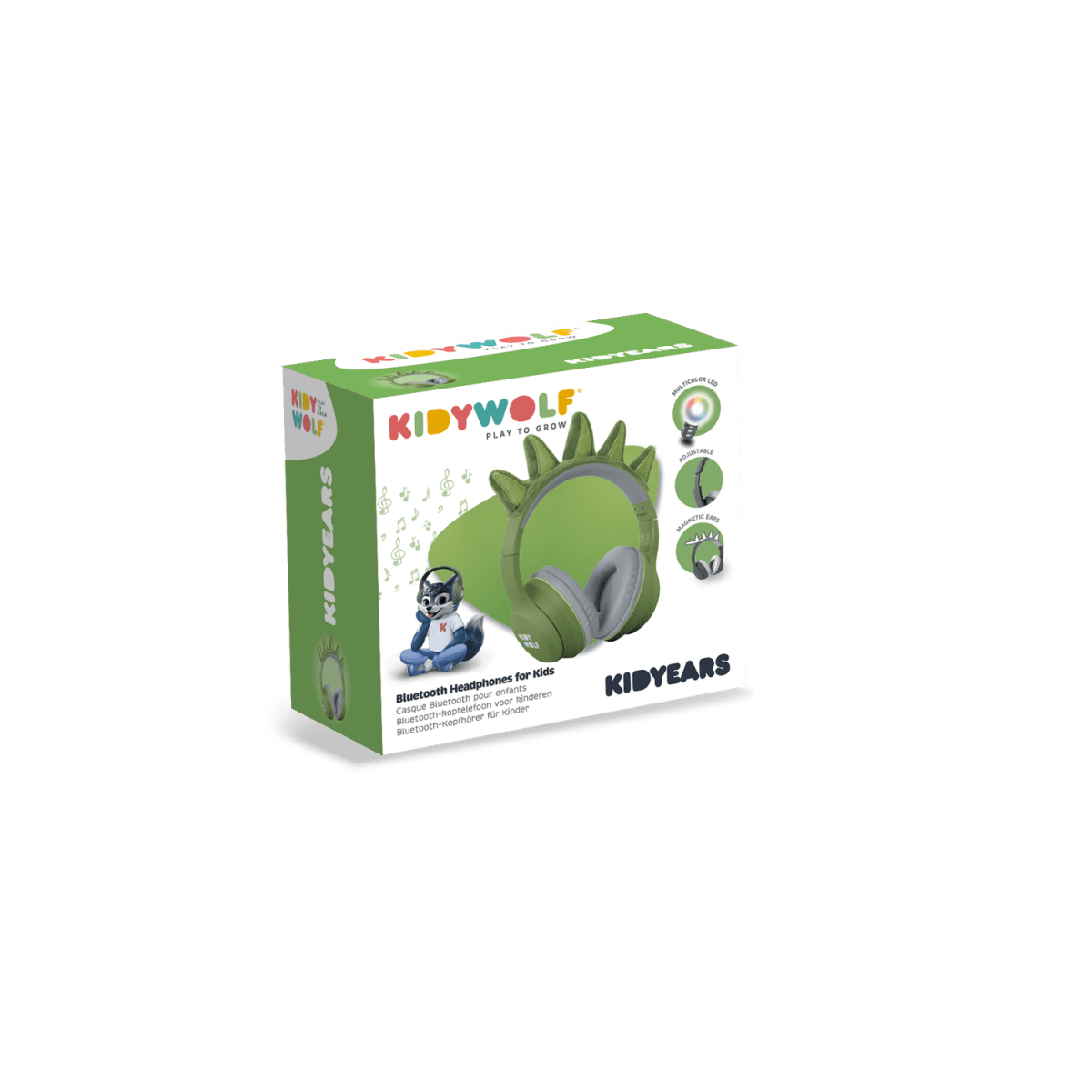 KIDYEARS Bluetooth Headphones Dino – Music & Sound for children, available at Learning Bugs UK