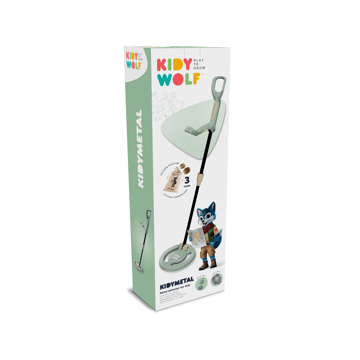 KIDYMETAL Metal Detector Green – Exploration & Discovery for children, available at Learning Bugs UK