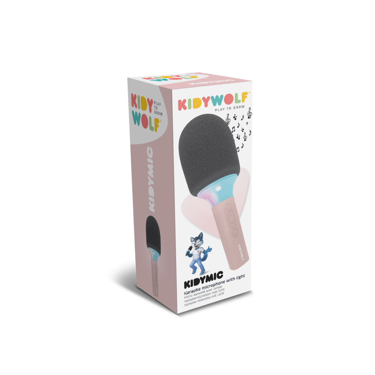 KIDYMIC All-in-One Karaoke Mic Pink – Music & Sound for children, available at Learning Bugs UK