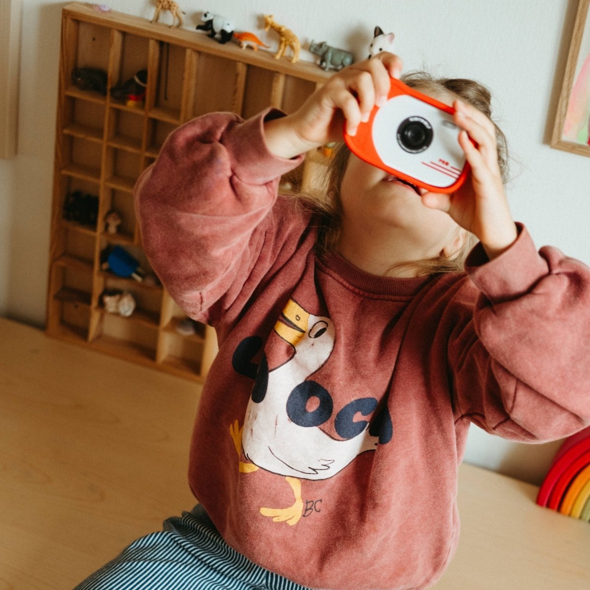 KIDYCAM PRO Waterproof and Shockproof Digital Camera Red – Photos & Video for children, available at Learning Bugs UK
