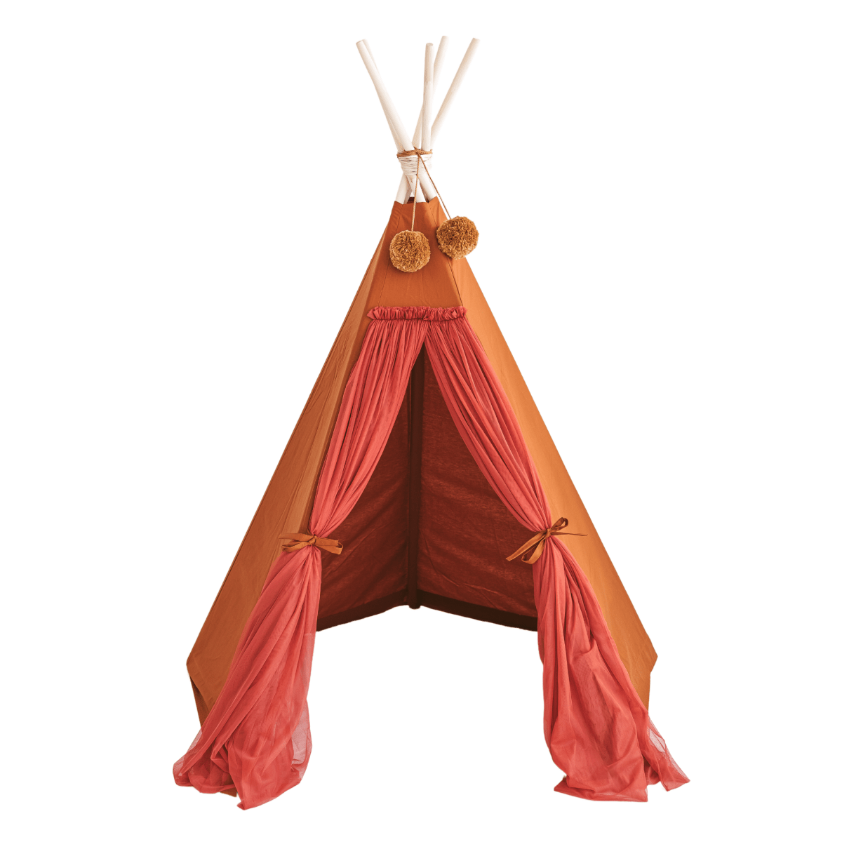 MINICAMP Fairy Kids Play Tent with Tulle in Cognac – Teepees for children, available at Learning Bugs UK