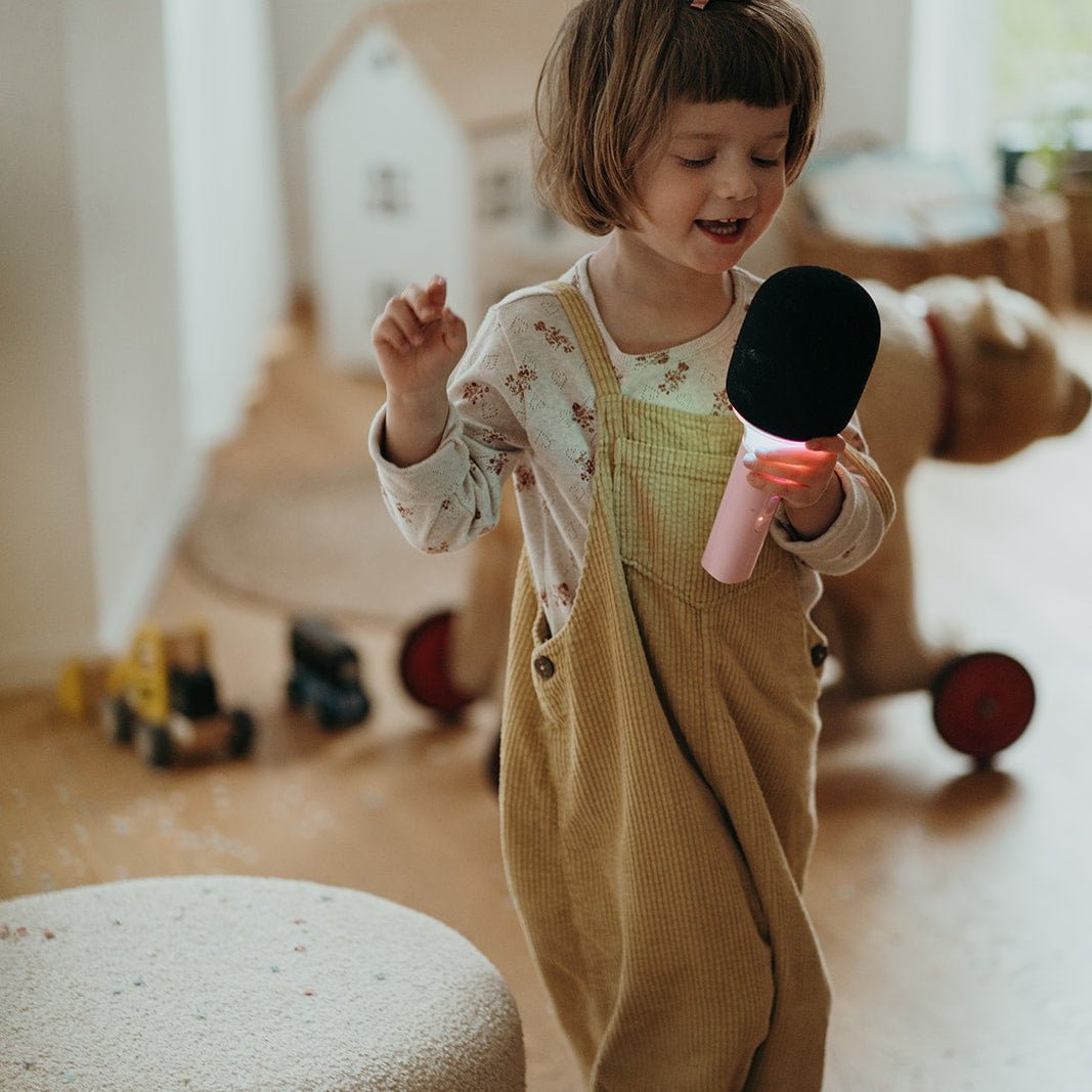 KIDYMIC All-in-One Karaoke Mic Pink – Music & Sound for children, available at Learning Bugs UK