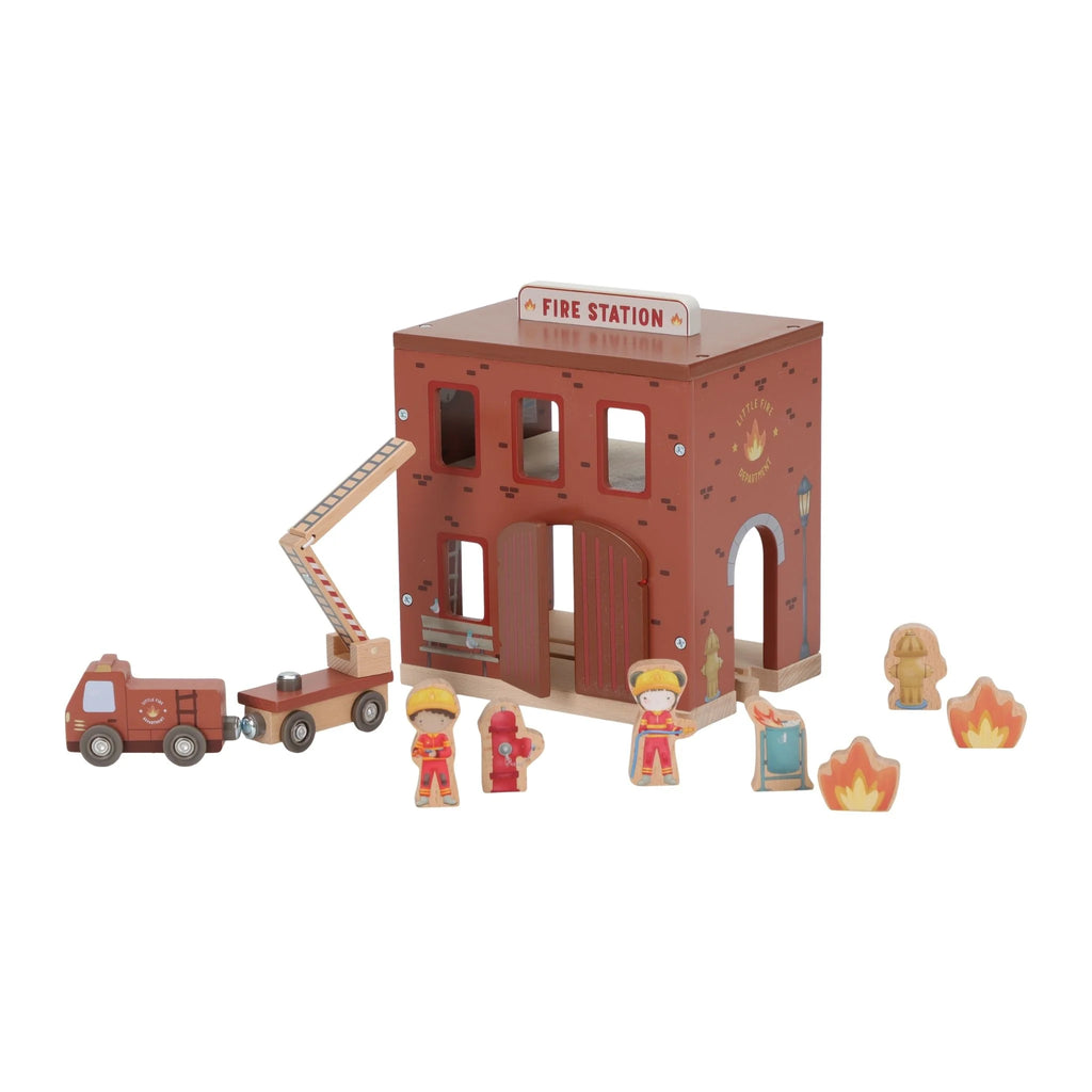 Buy Little Dutch Wooden Fire Station | for kids by Learning Bugs UK