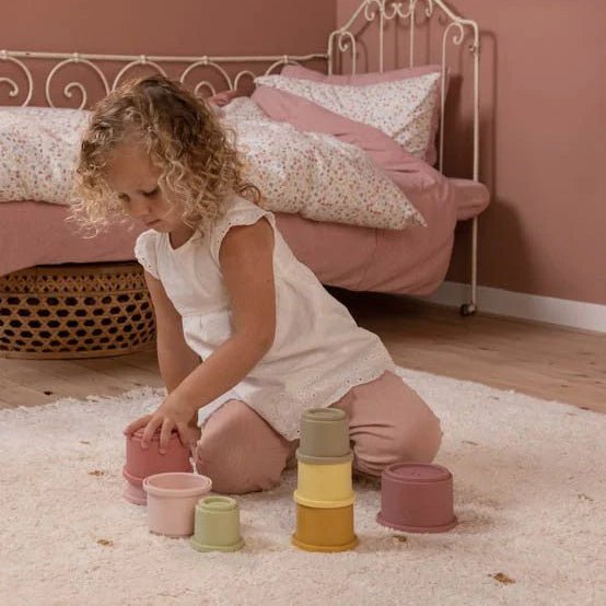 Buy Little Dutch Stacking Cups Pink | for kids by Learning Bugs UK
