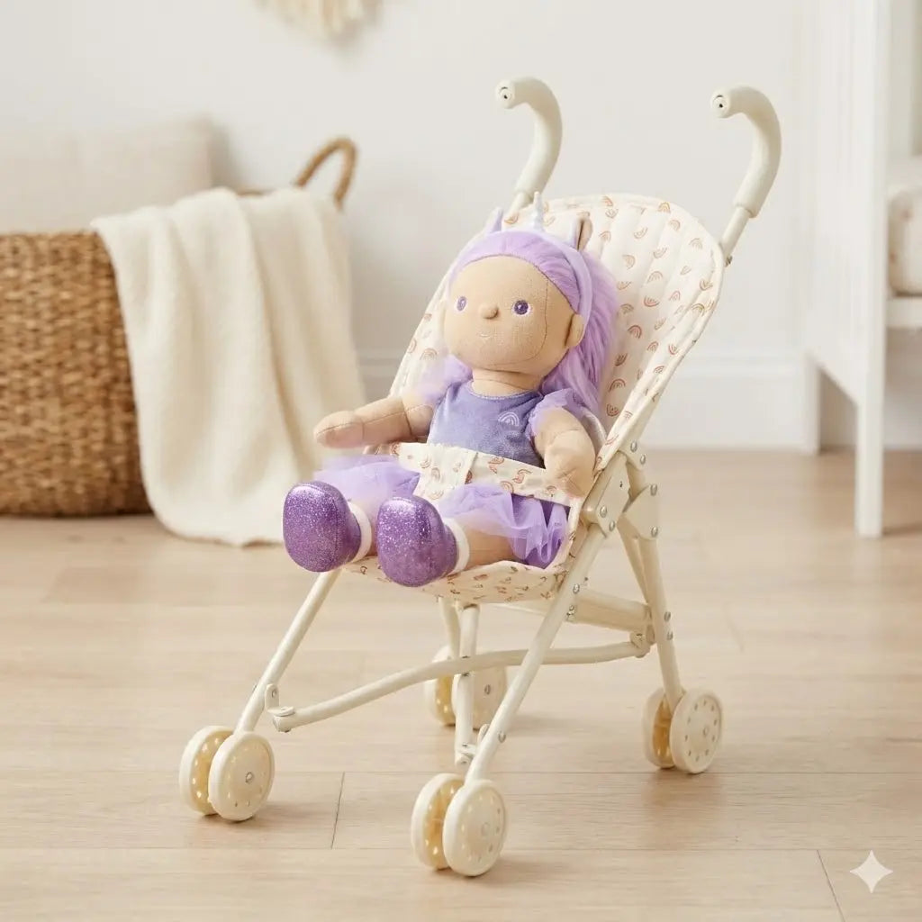 Playtime Bundle - Dinkum Doll Violet + Sollie Stroller Rainbow