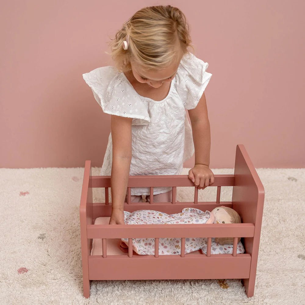 Buy Little Dutch Wooden Doll Bed and Bedding | for kids by Learning Bugs UK