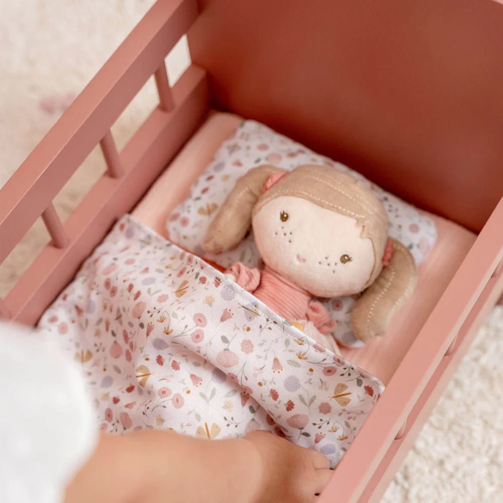Buy Little Dutch Wooden Doll Bed and Bedding | for kids by Learning Bugs UK