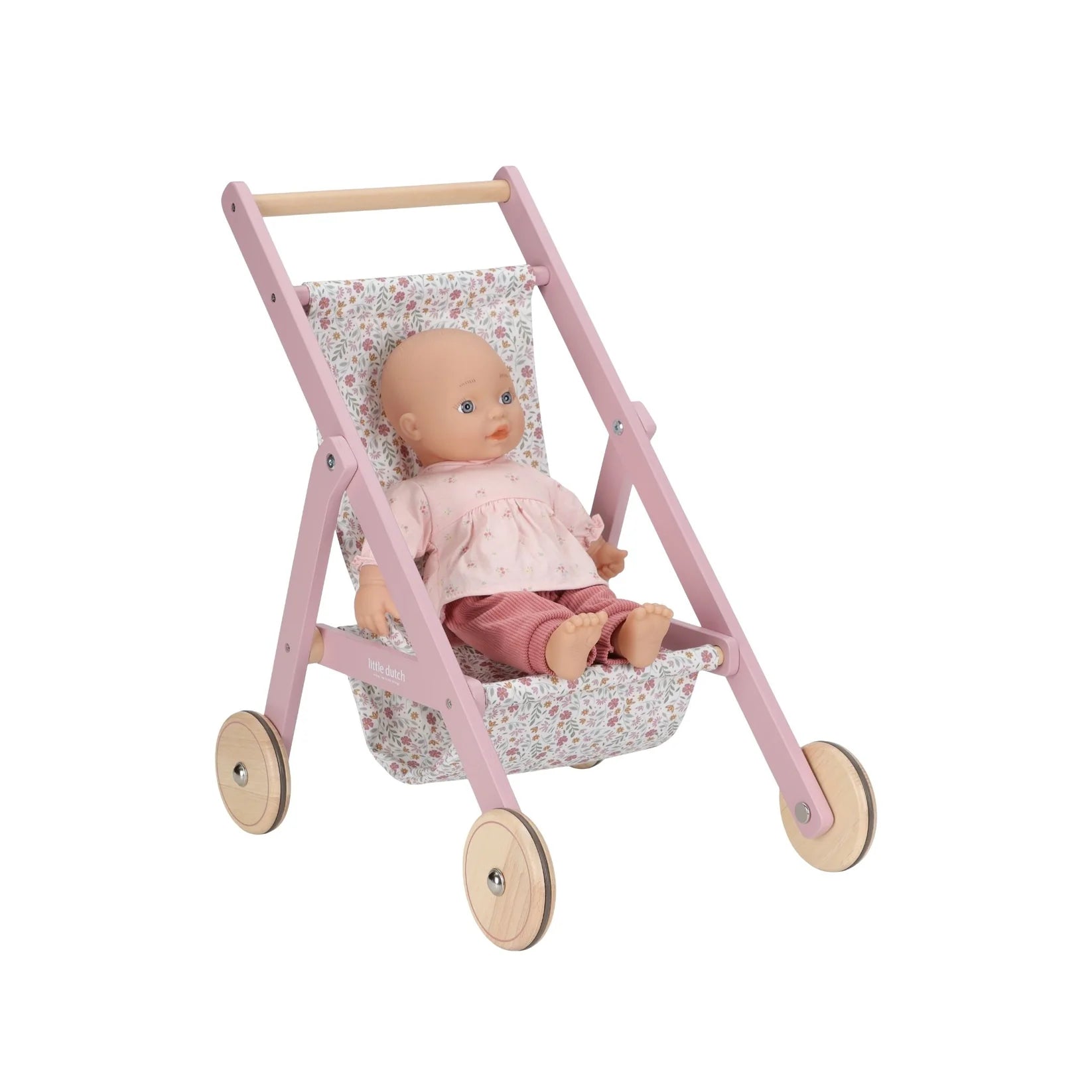 Little Dutch Wooden Doll Stroller
