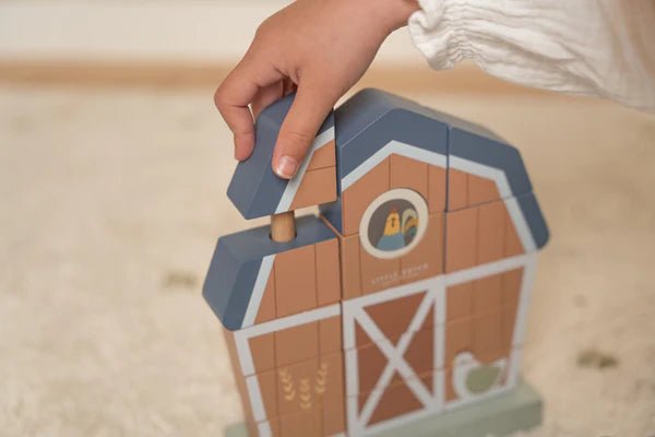 Little Dutch Stacking Farmhouse - Little Farm by Little Dutch - Learning Bugs UK