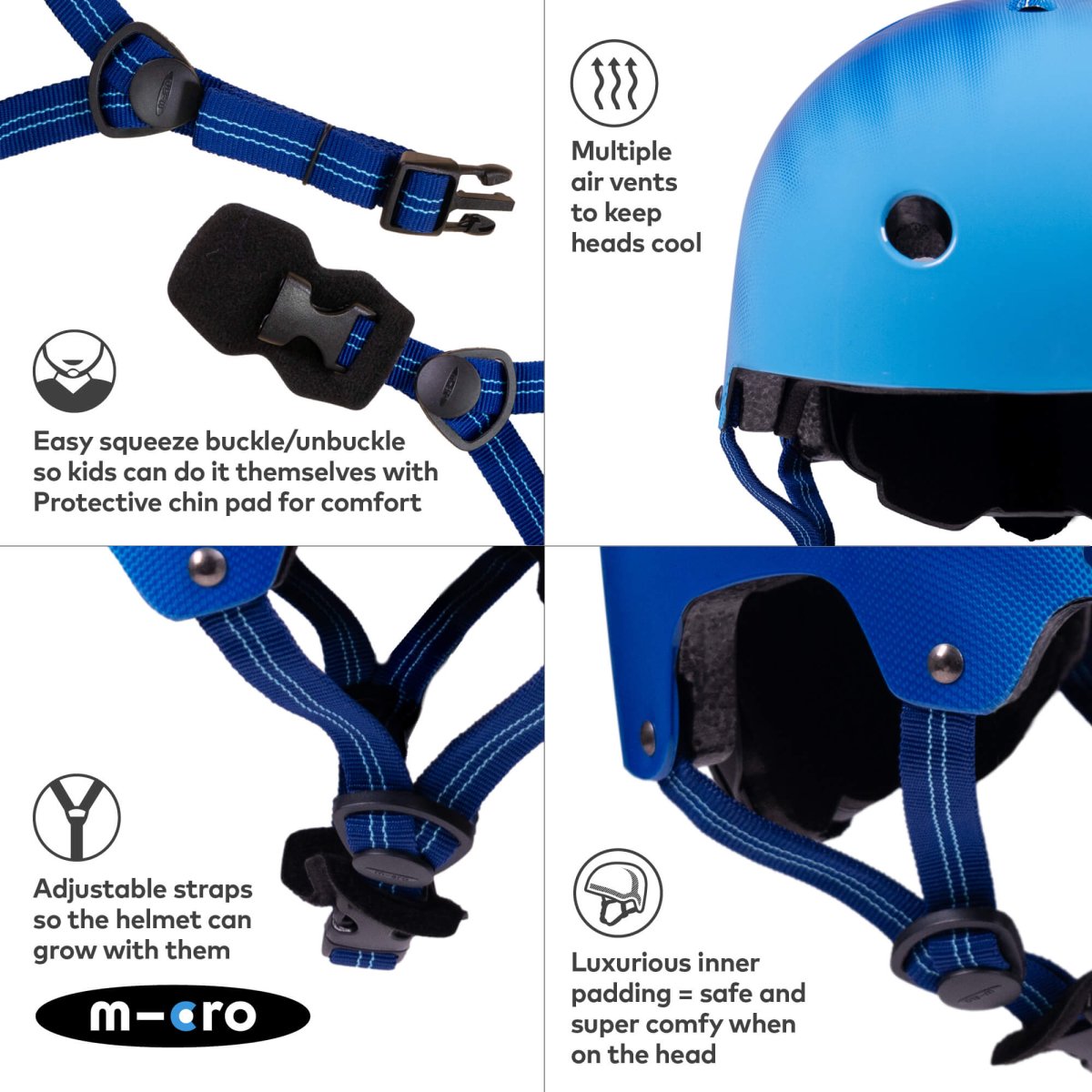 Micro Scooters Micro Printed Deluxe Helmet – Helmets for children, available at Learning Bugs UK