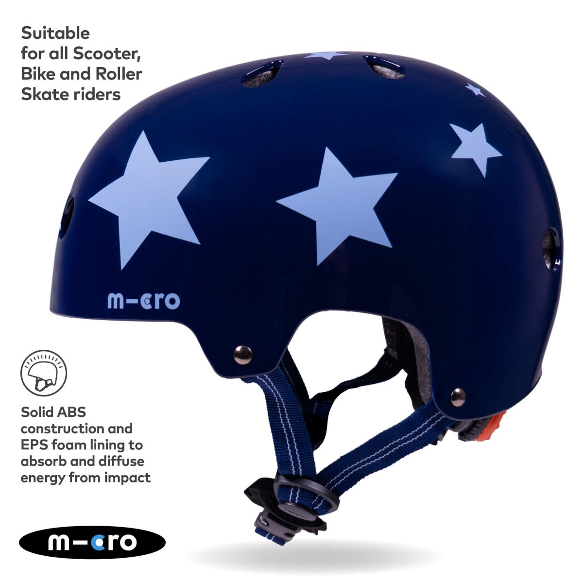 Micro Scooters Micro Printed Deluxe Helmet – Helmets for children, available at Learning Bugs UK