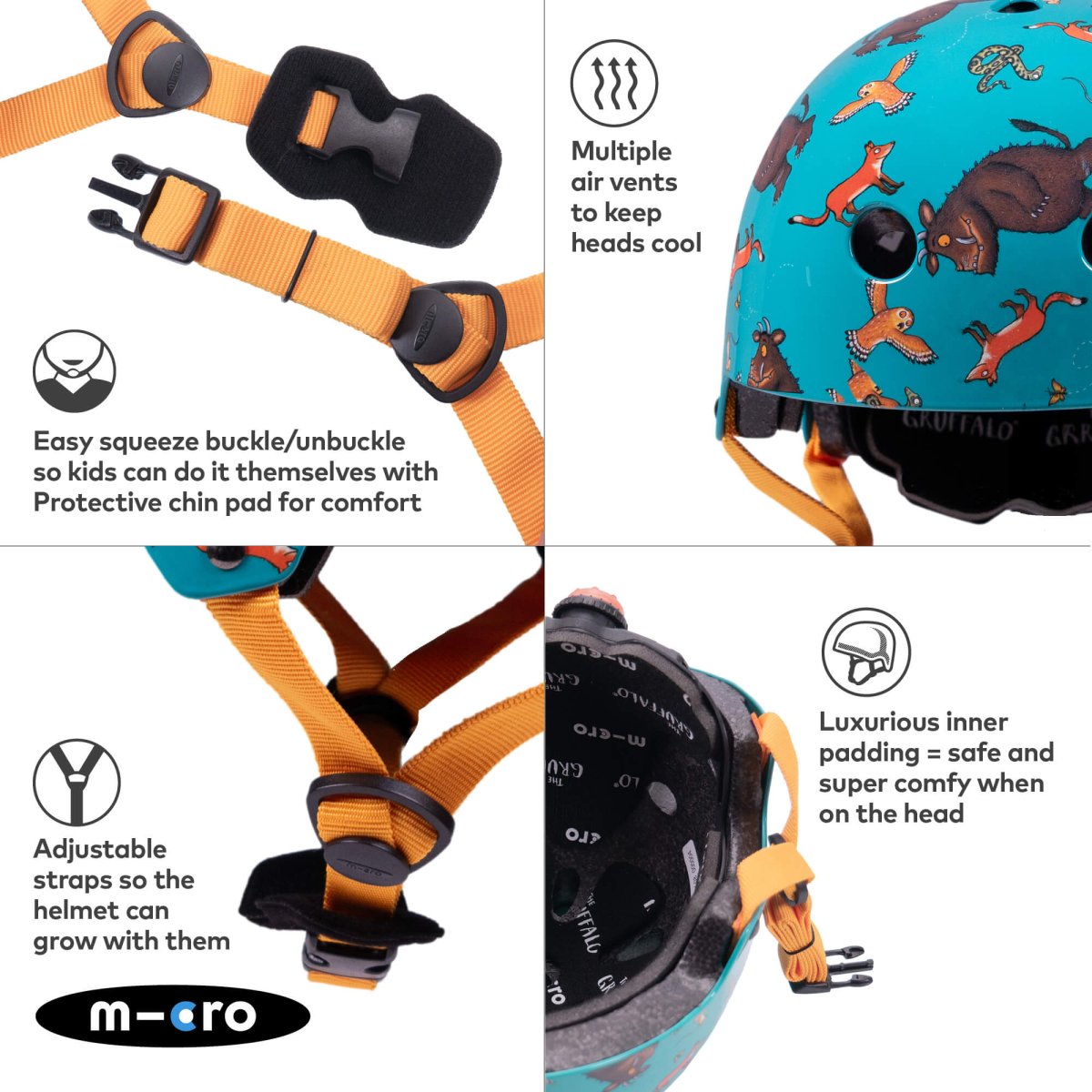 Micro Scooters Micro Gruffalo Helmet – Helmets for children, available at Learning Bugs UK