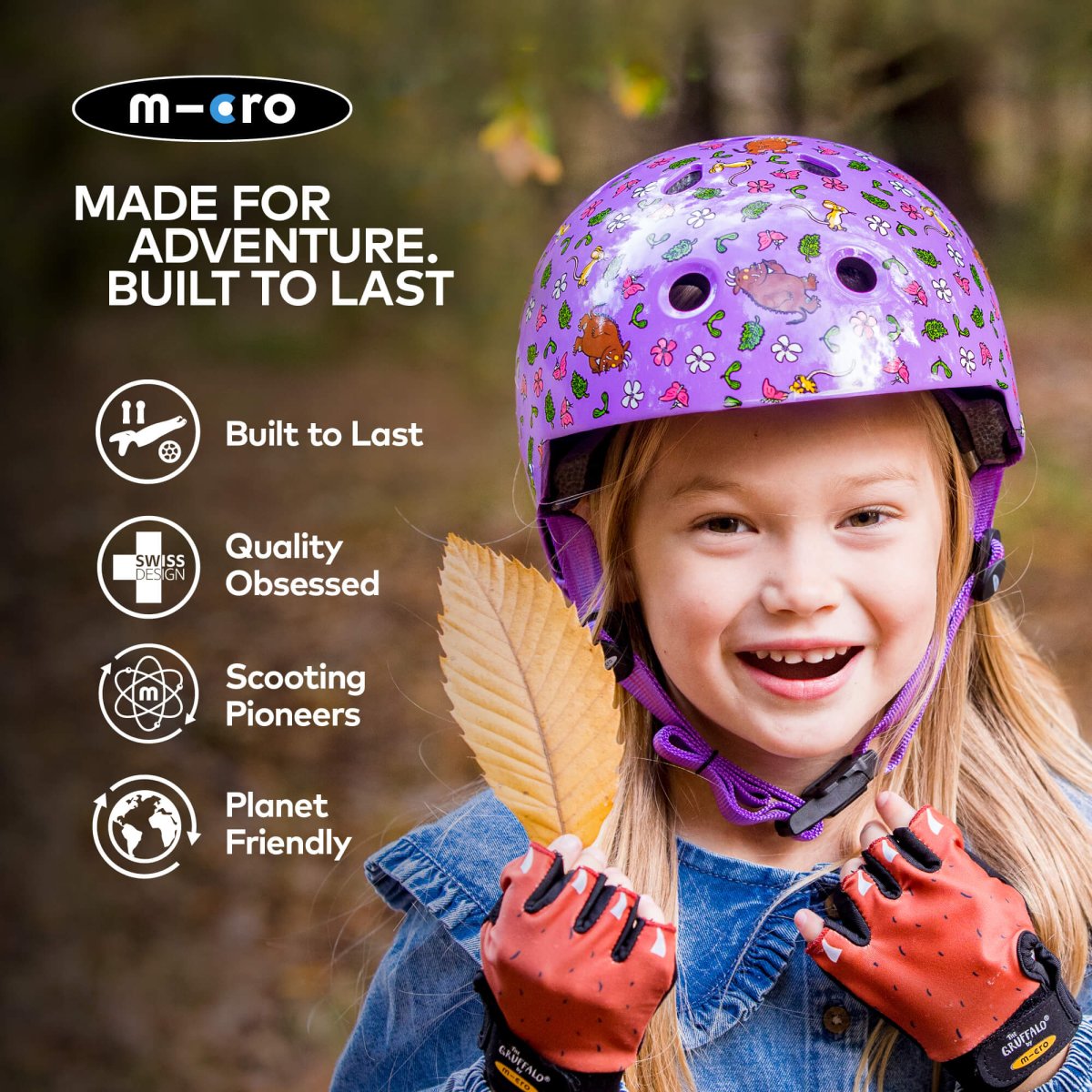 Micro Scooters Micro Gruffalo Helmet – Helmets for children, available at Learning Bugs UK