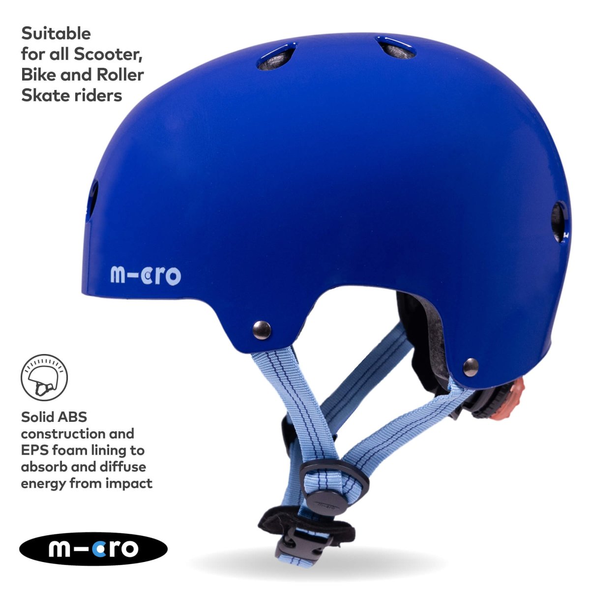 Micro Scooters Micro Plain Deluxe Helmet – Helmets for children, available at Learning Bugs UK